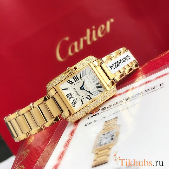 Cartier Tank Anglaise Yellow Gold Watch 30.2 mm x 22.7 mm - 1