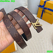 Louis Vuitton LV Monogram Black Gold Belt 2cm - 2