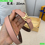 Louis Vuitton LV Monogram Pink Gold Belt 2cm - 3