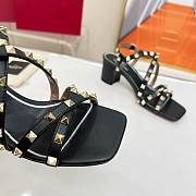 Valentino Rockstud Calfskin Sandal Straps Black 60mm - 6