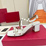 Valentino Rockstud Calfskin Sandal Straps White 60mm - 4