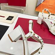 Valentino Rockstud Calfskin Sandal Straps White 60mm - 3