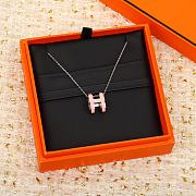 Hermes Pink Necklace - 1