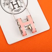 Hermes Pink Necklace - 3