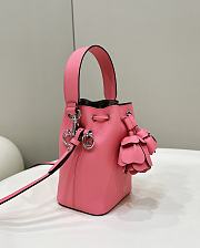Fendi Mon Tresor Pink Leather Mini-bag 3D Roses 18x12x10cm - 5