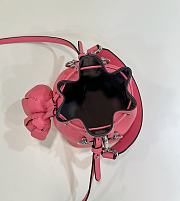 Fendi Mon Tresor Pink Leather Mini-bag 3D Roses 18x12x10cm - 4