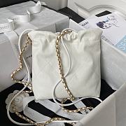 Chanel 22 Mini Handbag White Caviar Gold 20 × 19 × 6 cm - 2