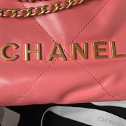 Chanel 22 Mini Handbag Gold Dark Pink 20x19x6cm - 4