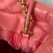 Chanel 22 Mini Handbag Gold Dark Pink 20x19x6cm - 3
