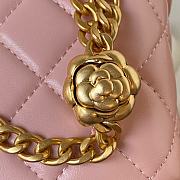 Chanel Vanity Case Pink Lambskin Gold Flower 17x9.5x8cm - 2