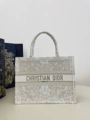 Dior Book Tote Gold White Butterfly Around The World 36cm - 1