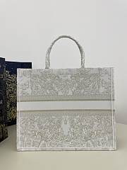 Dior Large Book Tote Gold White Butterfly Around The World 42cm - 5