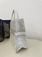 Dior Large Book Tote Gold White Butterfly Around The World 42cm - 3