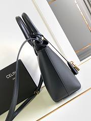 Celine Teen Conti Bag Natural Calfskin Black 26x21x11cm - 3