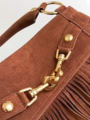 Celine Medium Annabel Bag Fringes Suede Calfskin Brown 36.5x28.5x10cm - 4