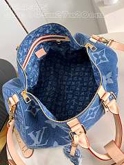 Louis Vuitton LV Keepall Bandoulière 45 Denim Blue 45 x 27 x 20 cm - 6