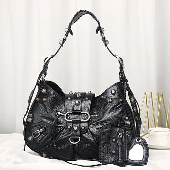 Balenciaga Le Cagole Medium Shoulder Bag in Black 37cm