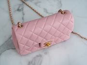 Chanel Flap Bag Pink Lambskin Bell 20x13x7cm - 5