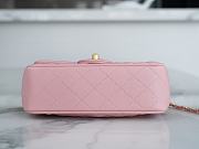 Chanel Flap Bag Pink Lambskin Bell 20x13x7cm - 4