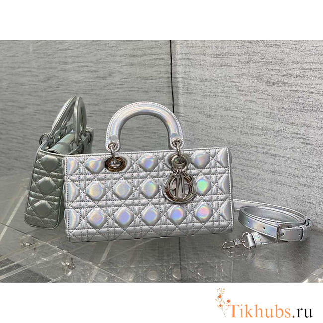 Dior Medium Lady D-joy Silver Bag 26cm - 1