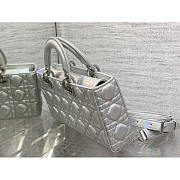 Dior Medium Lady D-joy Silver Bag 26cm - 5