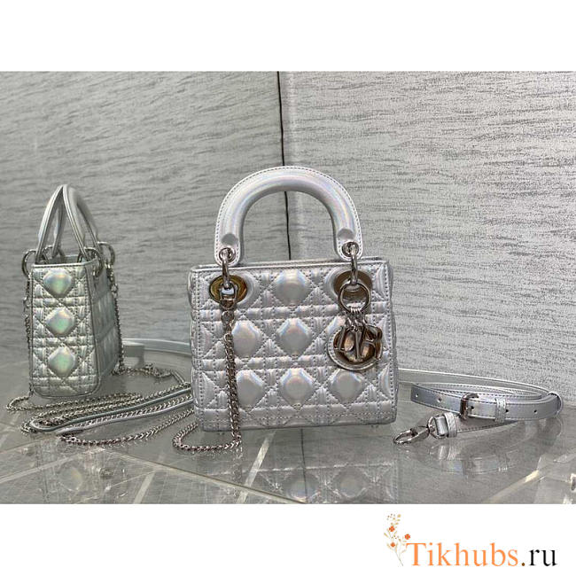 Dior Lady Mini Silver 17x7x14cm - 1