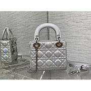 Dior Lady Mini Silver 17x7x14cm - 4