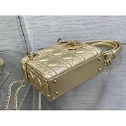 Dior Mini Lady Gold 17x7x14cm - 5