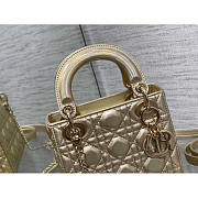 Dior Mini Lady Gold 17x7x14cm - 3