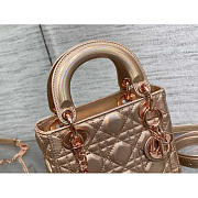 Dior Mini Lady Rose Gold 17x7x14cm - 6