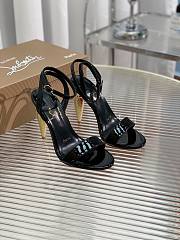 Christian Louboutin Lip Queen Sandals Black Patent 10cm - 1