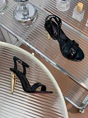 Christian Louboutin Lip Queen Sandals Black Patent 10cm - 3