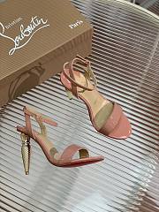 Christian Louboutin Lip Queen Sandals Pink Patent 10cm - 3