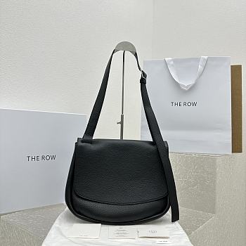 The Row Leather Mail Bag Black 29x23x12cm