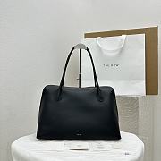 The Row Gabriel Fold-Over Tote Bag in Black Leather 37x6.5x26cm - 1
