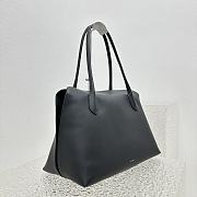 The Row Gabriel Fold-Over Tote Bag in Black Leather 37x6.5x26cm - 5