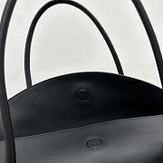 The Row Gabriel Fold-Over Tote Bag in Black Leather 37x6.5x26cm - 4