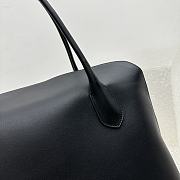 The Row Gabriel Fold-Over Tote Bag in Black Leather 37x6.5x26cm - 2