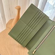 Celine Strap Wallet Bicolour Green Calfskin 19x12.5cm - 2