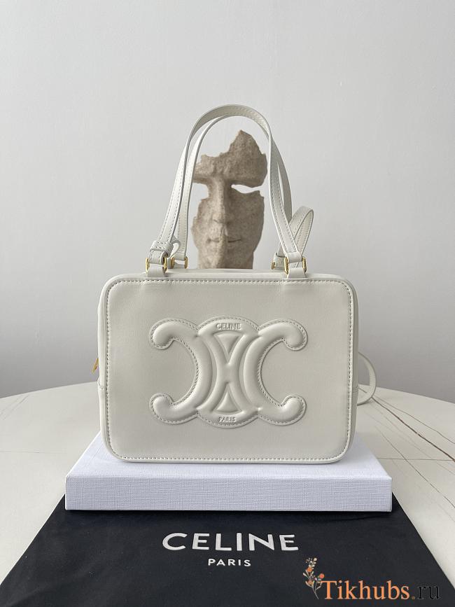 Celine Folded Cube Bag White 19x14x13cm - 1