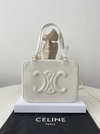 Celine Folded Cube Bag White 19x14x13cm