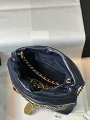 Chanel Mini 22 Handbag Navy Blue Gold 20x19x6cm - 6