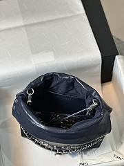 Chanel Mini 22 Handbag Navy Blue Silver 20x19x6cm - 6