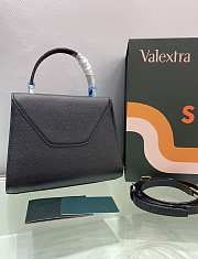 Valextra Iside Top Handle Mini Bag Black 22x16x12cm - 2