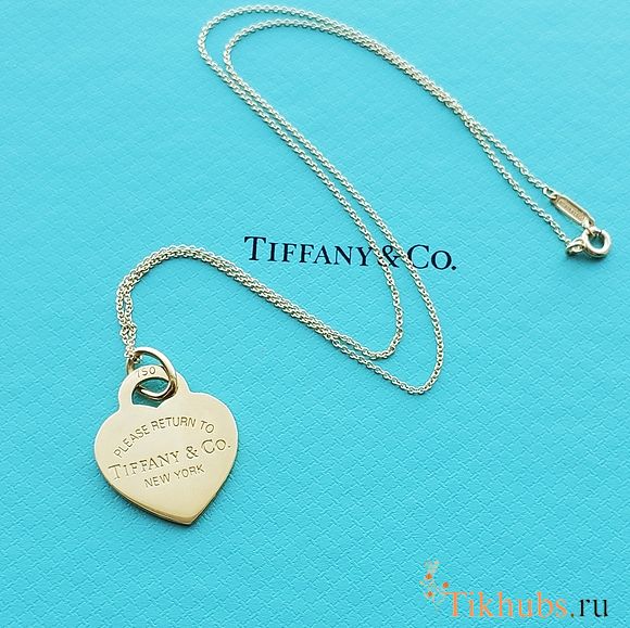 Tiffany & Co Heart Tag Pendant Necklace Gold - 1