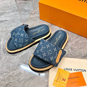Louis Vuitton LV Pool Pillow Flat Comfort Mule Blue - 2