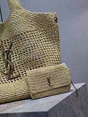 YSL Icare In Raffia Maxi Shopping Bag 55x43x5cm - 2