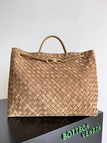 Bottega Veneta Large Andiamo Suede Brown 42x35x18cm