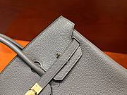 Hermes Birkin 25 Grey Togo Gold 25x20x13cm - 5