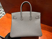 Hermes Birkin 25 Grey Togo Gold 25x20x13cm - 3